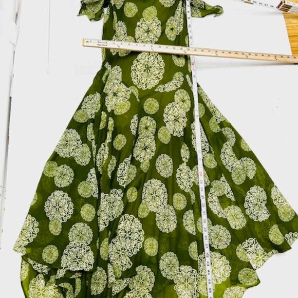 RB Collection New York dress , casual or beach wear olive Floral zipper(22) - Picture 4 of 10